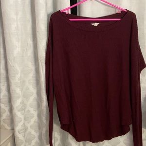 Maroon long sleeve sweater